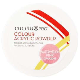 Cuccio Colour Color Acrylic Powder - 14 Days Of Durability - Highly Pigmented - Unbeatable High-Gloss Shine - Full Color Acrylic Application - Used For Art Creations - Watermelon Pink - 45 G