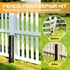 4PCS Fence Post Repair Kit, Heavy Duty Fence Post Anchor