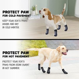 NINH TRIET Anti-Slip Dog Socks Provide Excellent Grip, Protect Paws On Hardwood Floors, Prevent Slipping, Prevent Licking of Paws and Prevent Furniture Scratches - Large