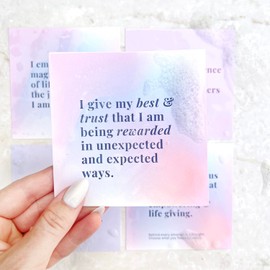 Kind Soul Shower Affirmation Cards Waterproof - 25 Positive Affirmations for Women - Self Care Daily Mindfulness, Manifestation & Motivational Cards