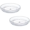 2 Pack 9 Inch Clear Acrylic Lazy Susan, Non-Skid Turntable