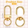 30 PCS Gold Lobster Claw Clasps for Keychains, Metal Keychain