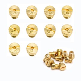 10 Pcs Carburetor Main Jets, Main Jet kit, M5 Main Jet Replacement 75‑98 for DellOrto Carburetor PHBG PHVA SHA AD/DS Racing Injector Nozzle