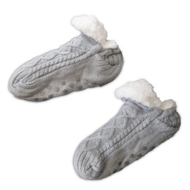 Back Boa Room Socks, Short Length, Socks, Warm, Slippers, Warm, Room Shoes, Cold Protection, Men's, Women's, Fluffy, Autumn/Winter, Pattern B-Gray