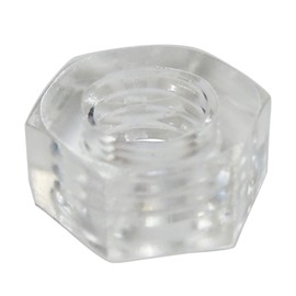 DAIDOHANT 10184714 Polycarbonate, Hexagonal Nut (Standard) M4 x Height B: 0.1 inches (3.2 mm) (Quantity: 8 pieces)