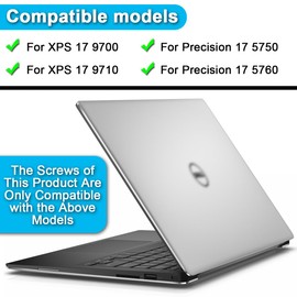 ZHUROUPU 24 Pcs M2.5x4 T5 Bottom Screws Compatible with for Dell XPS 17 9700 9710 |Precision 5750 5760, Secure Bottom Cover Wrist Rest Support, Torx T5 Screwdriver (Silver)