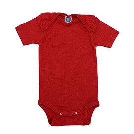 Cosilana short sleeve baby bodysuit, 70 % merino wool and 30 % silk - 74/80