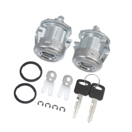 ACROPIX 1 Pair Front Door Lock Cylinder Tumbler W/Key for Ford F150 F250 Explorer Expedition for Ranger E150 E250 E350 for Lincoln No.7C3Z1521990A Left Right Door Lock W/Clip Car Parts