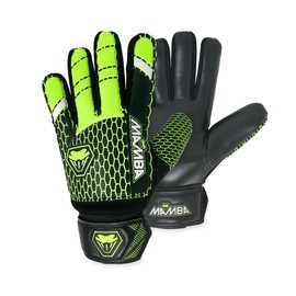 MAMBA Kids Soccer Goalie Gloves Youth Goalkeeper | Durable, Latex Palm & Back Hand | Double Length Latex Wrist Support | Outstanding Design | Goalie Gloves for Kids - Boys & Girls (6)