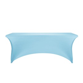 LZY Spandex Fitted Stretch Table Cover for 6 ft or 4ft or 8ft Folding Table, Rectangular Cocktail Tablecloth, Perfect for Party or Banquet
