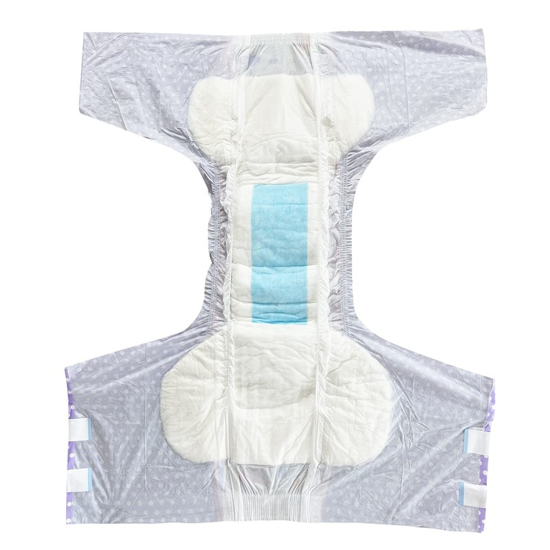 Aimisin Adult Printed Diapers,X-Large-Fox and Bear, 7 Pieces for Men