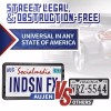 BLVD Silicone American Flag License Plate Frame 2 Packs, USA