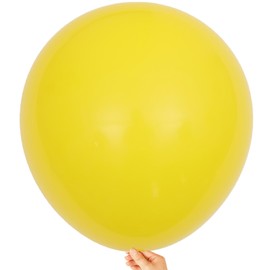 KALOR 18 Inch Yellow Balloons, 10 Pcs Yellow Matte Latex Balloons Big Round Balloons for Wedding, Baby Shower, Birthday Party and Event Decoration