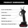 Professional Cordless Electric Pruning Shears with 2PCS Spare Rechargeable 7500mAh