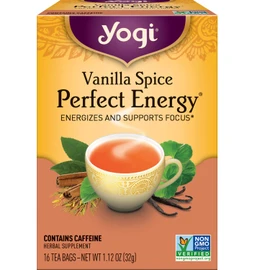 Yogi Tea - Vanilla Spice Perfect Energy (4 Pack) - Energizes and Supports Focus - 64 Tea Bags