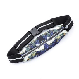 Oasishade Running Belt for men and women, movable running phone holder, adjustable size lightweight running belt bag, waterproof night reflective waist pack, cycling exercise travel (BLUE), PB001