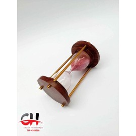 CH Calvin Handicraft Perfect Deals Sand Hour Glass (6 x 3 inch, Brown Pink) Beautiful Gift Item for Your Loved Ones/Decorative Hourglass