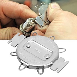 Calibrador de espesores de bujías, calibre de separación de bujías, alta tenacidad, 6 cables, cromado a prueba de óxido para medir(Plata)