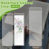 Neworkg 100 PCS Bookmark Sleeves Clear, Plastic Blank Bookmark Holder