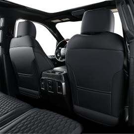 Coverado Car Seat Covers Full Set, Seat Covers for Dodge RAM 1500 Compatible with 2009-2018 Ram 1500, 2010-2024 Ram 2500 3500 Dodge RAM Accessories Automotive Seat Covers (Black)