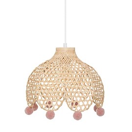 Atmosphera Child's Hanging Light Bamboo and Metal Height 22 cm