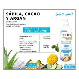 Pelter Crema Facial Corporal Sábila Cacao Hidratación Intensiva