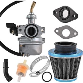 High Quality ATV PZ19 Carburetor Compatible with CRF ATV Dirt Pit Bike Taotao 50cc 70cc 80cc 90cc 110cc 125cc - Trkimal Carb together with Fuel Filter 35mm Air Filter and Gasket.