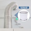PATIKIL 2Pcs 4" Duct Adapter Round to Oval Recessed Dryer