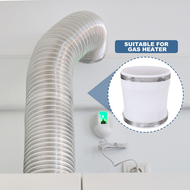 PATIKIL 2Pcs 4" Duct Adapter Round to Oval Recessed Dryer