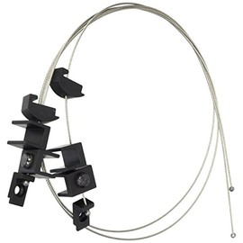 C.R. Laurence CSB5B CRL Black Cable Shelf Bracket System for 3/8" to 1/2" Shelves