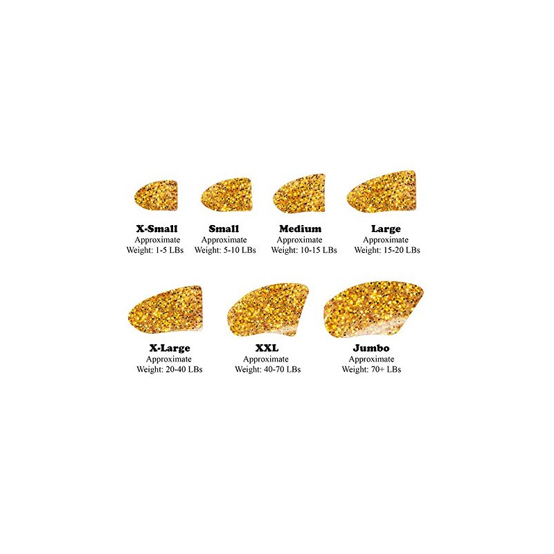 Purrdy Paws Soft Nail Caps for Dog Claws Gold Glitter
