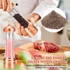 Gold Salt And Pepper Grinder Set,8.38 Inch Copper Acrylic Manual