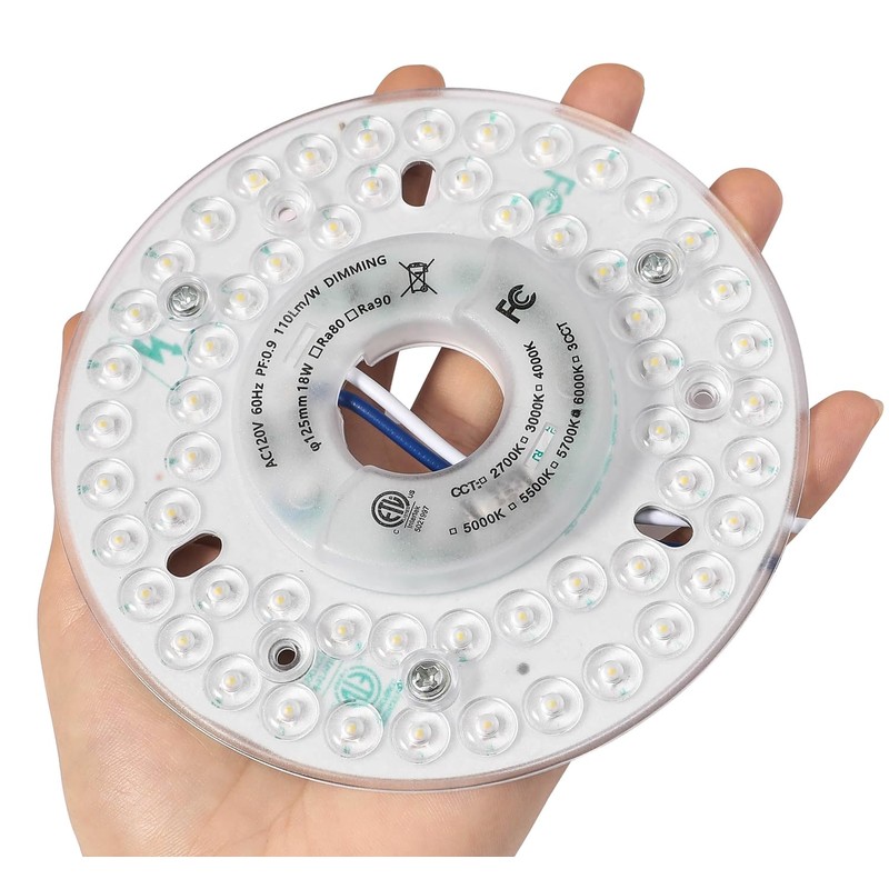 Ledytech 4.92'' LED Ceiling Fan Light Retrofit Kit, Ceiling Flush