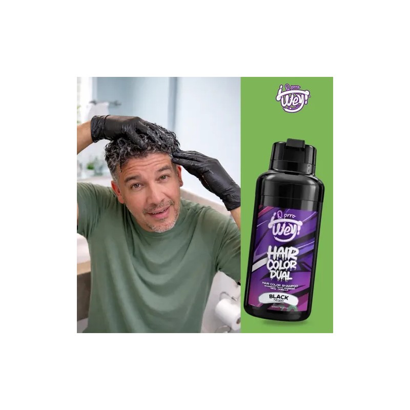 Qprro Wey Tinte Shampoo Express Cabello Cubre Canas 500ml