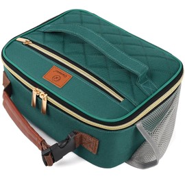 Genteen Lunch Box for Men Women Adults Kids - Insulated LunchBox Reusable, Zip Closure & Buckle Handle, Portable Cooler for Work, School, Travel (Lake Green)