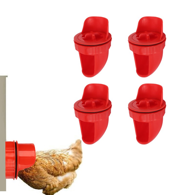 4 Sets DIY Chicken Feeder Rain Proof Poultry Feeder Port