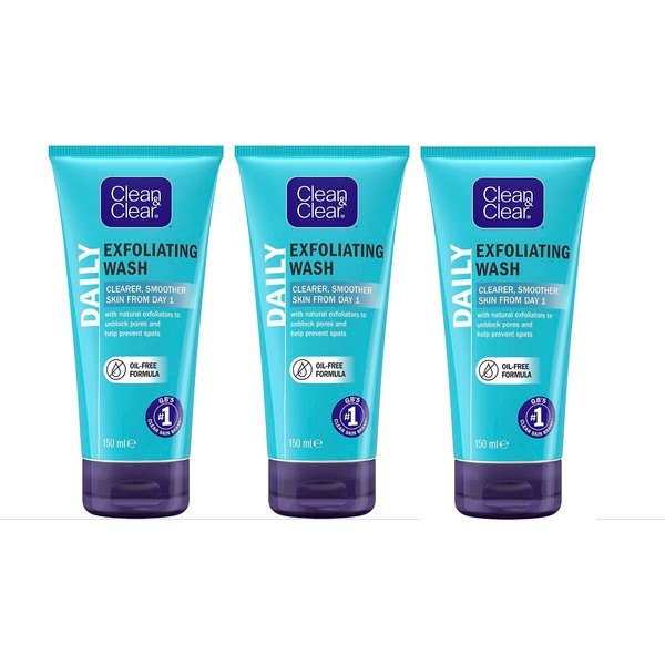 Clean & Clear Exfoliating Daily Wash Triple Pack 3 x 150ml [Personal Care]