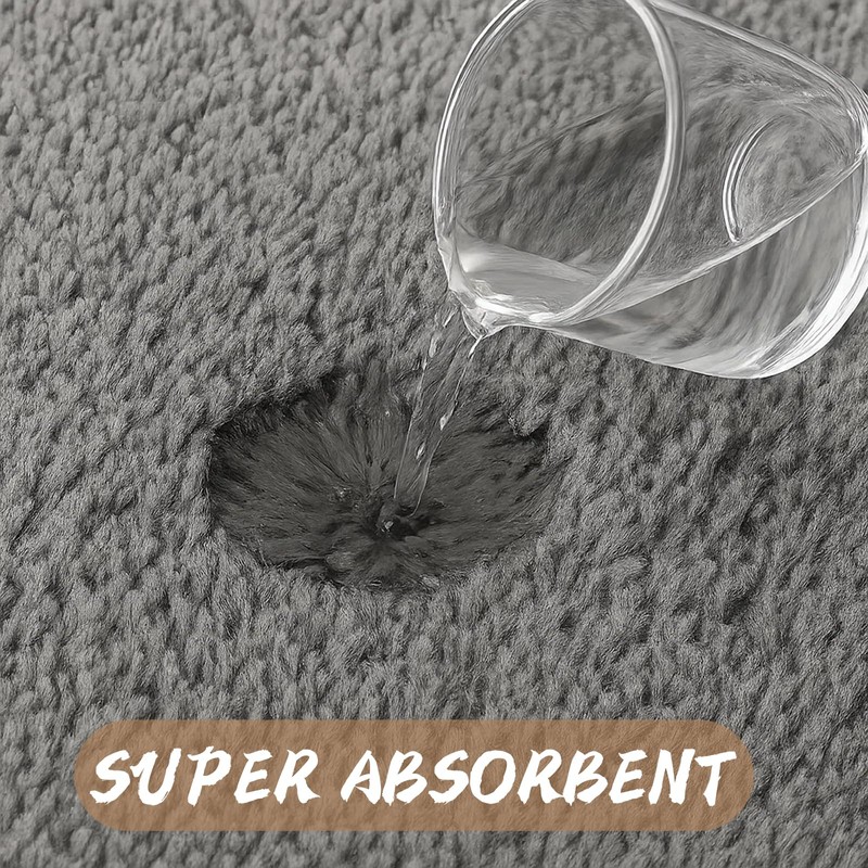 ZcrPrn Toilet Mat,Toilet Mats Pedestal Only,U-shape Soft Non Slip Absorbent