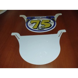 BIKINGTHINGS BLANK BMX NUMBER PLATE RACE NUMBER PRO PLATE STYLE Old School BMX WHITE PLASTIC