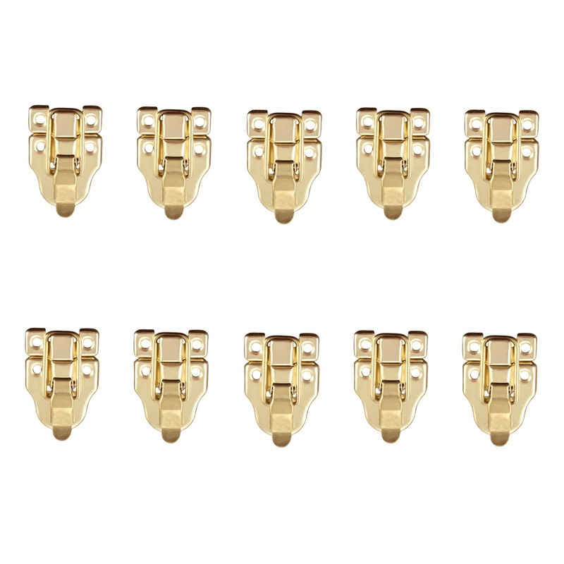 dophee 10Pcs Vitnage Gold Duckbilled Toggle Hasp Latch Clasp Lock