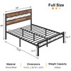 VECELO Full Size Bed Frame with Headboard, Heavy-Duty Platform Bedframe