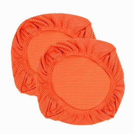 Yikko Elastic Stretch Spandex Chair Seat Covers Slipcovers Washable fit for Office Chairs,Dining Room Chairs,Bar Wedding Party Decor (2, Orange)