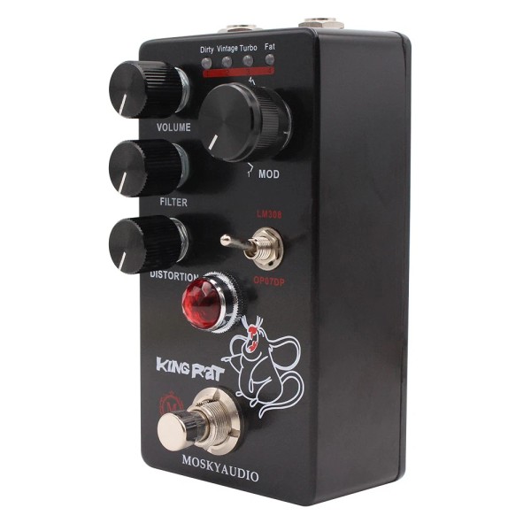 Mosky King Rat Guitar Effect Pedals Fuzz Distortion LM308 OP07DP