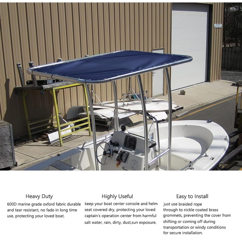 TOPSALL Boat T Top Canvas Replacement, Fits Up to 61"