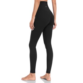 HeyNuts Yoga Pro Extra Long High Waisted Leggings for Tall Women, Workout Gym Yoga Pants Compression Leggings 31'' Black L(12)