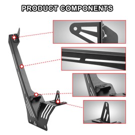 I1MOTOR A-Pillar LED Light Bar Offroad Heavy Duty Steel Mount Brackets Windshield Frame Fit for 2018-2025 Jeep Wrangler JL/JLU & 2019-2025 Jeep Gladiator JT