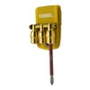 Vessel QB-10B3YY Limited Quick Catcher 3 Row Holder, Yellow