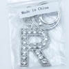 Xsclpomddy Alphabet Letter Key Ring Cute Key Ring Glitter Stones