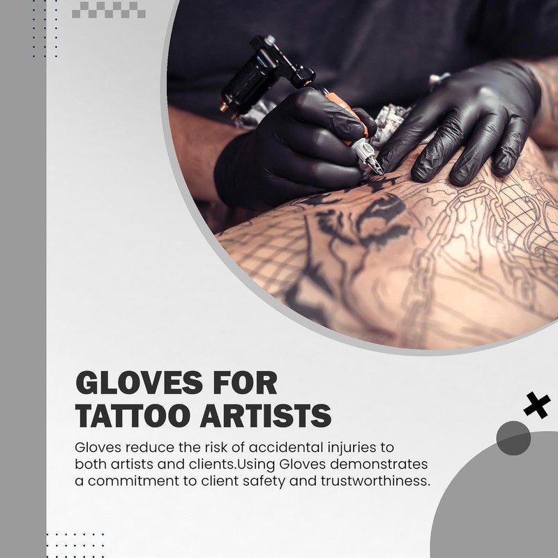 K-MART Black Nitrile Multi-Purpose Disposable Gloves, Powder Free, Disposable, Extra