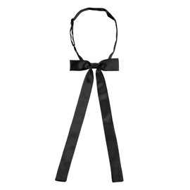 Allegra K School Ribbon, Uniform Ribbon, Ribbon Tie, Solid Color, Bowtie, High School Student Uniform, Black